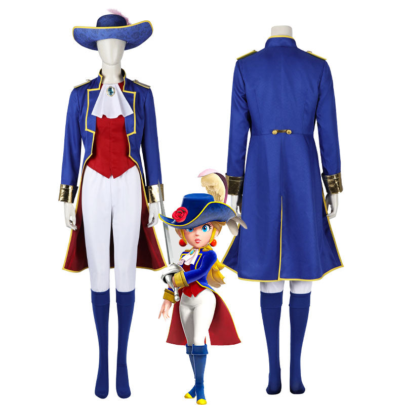 Princess Peach Showtime Swordfighter Peach Cosplay Costumes