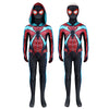 Marvel's Spider Man 2 Miles Morales EVOLVED SUIT Kids Jumpsuit Cosplay Costume