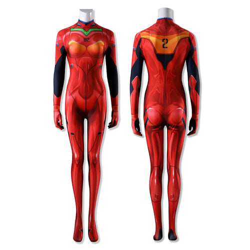 EVA Asuka Langley Sohryu Combat Jumpsuit Cosplay Costumes