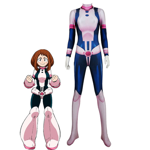 Anime My Hero Academia Ochaco Uraraka Combat Jumpsuit Cosplay Costumes
