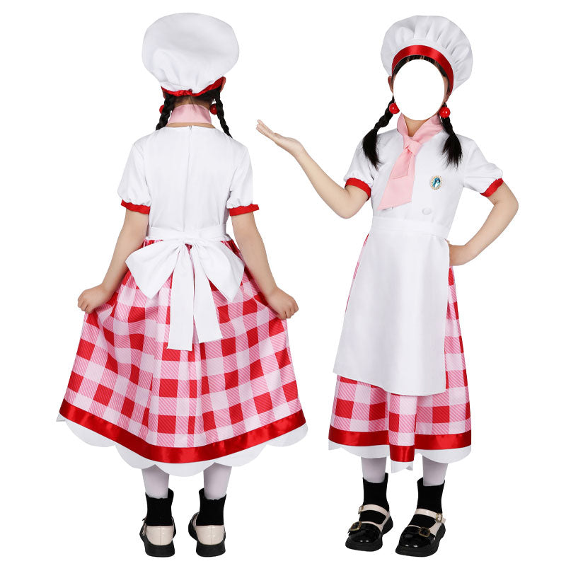 Princess Peach Showtime Patisserie Peach Kids Cosplay Costumes