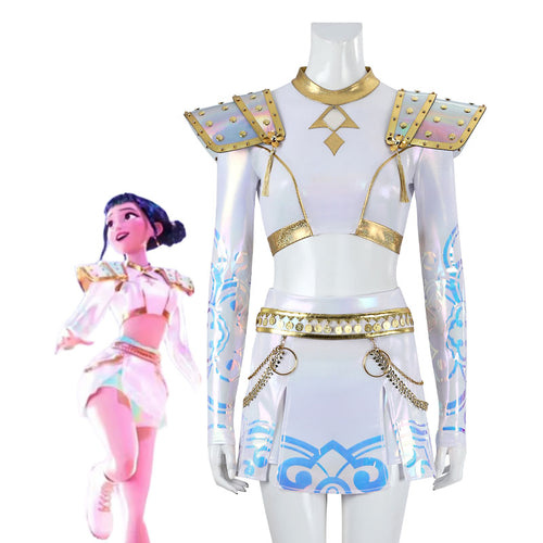 KPop Demon Hunters Zoey White Outfit Cosplay Costumes