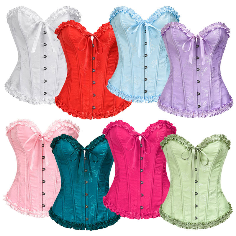 European Style Palace Sexy Bone Straps With Lace Corset Halloween Cosplay Costumes
