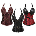 European Style Palace Punk belt Style Tight Halter Neck Corset Halloween Cosplay Costumes