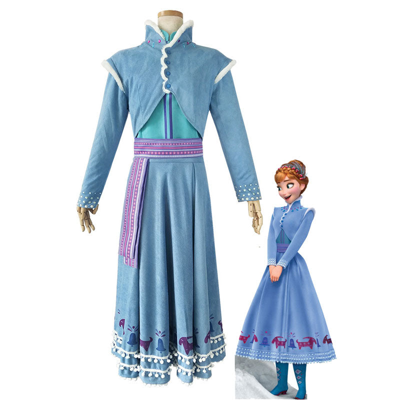 Frozen 2 Anna Christmas Cosplay Costume