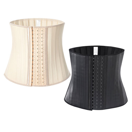 Steel Bone Smooth Rubber Abdomen Girdle Corset Cosplay Costumes