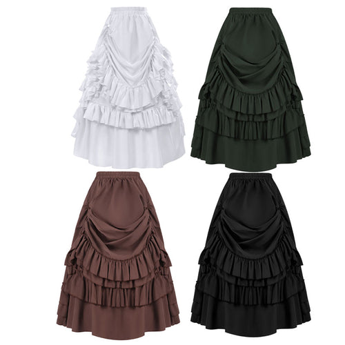 Vintage Gothic Victorian Renaissance Retro Women's Short Skirt Halloween Cosplay Costumes
