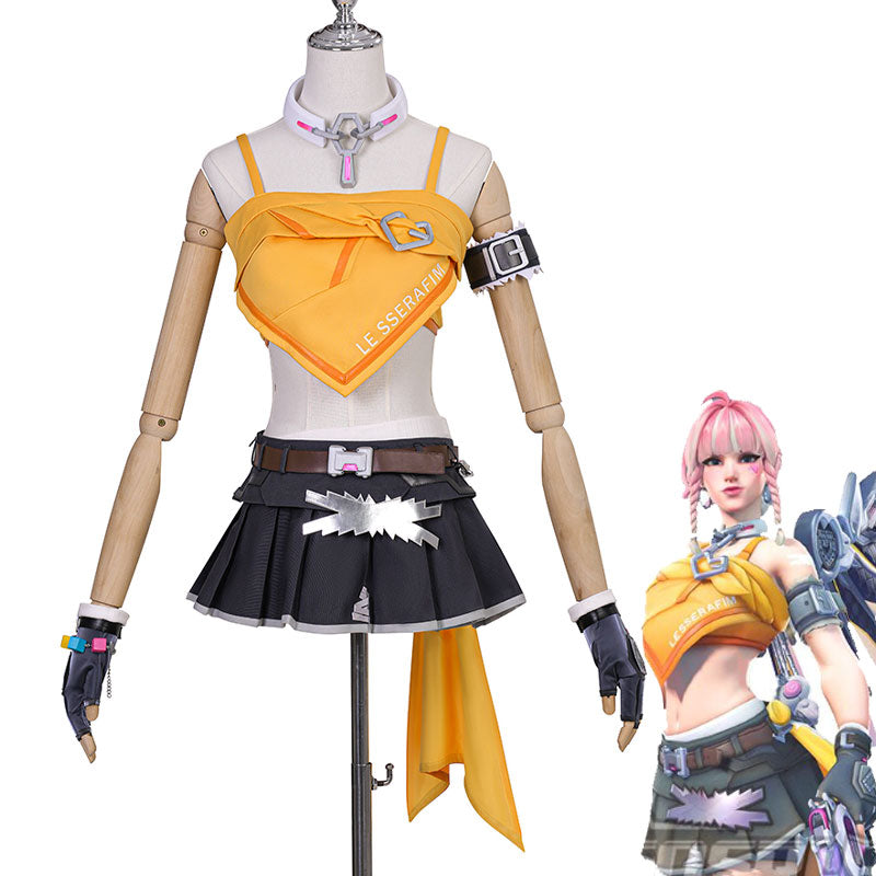 Overwatch 2 X LE SSERAFIM FEARLESS Mercy Fullset Cosplay Costumes