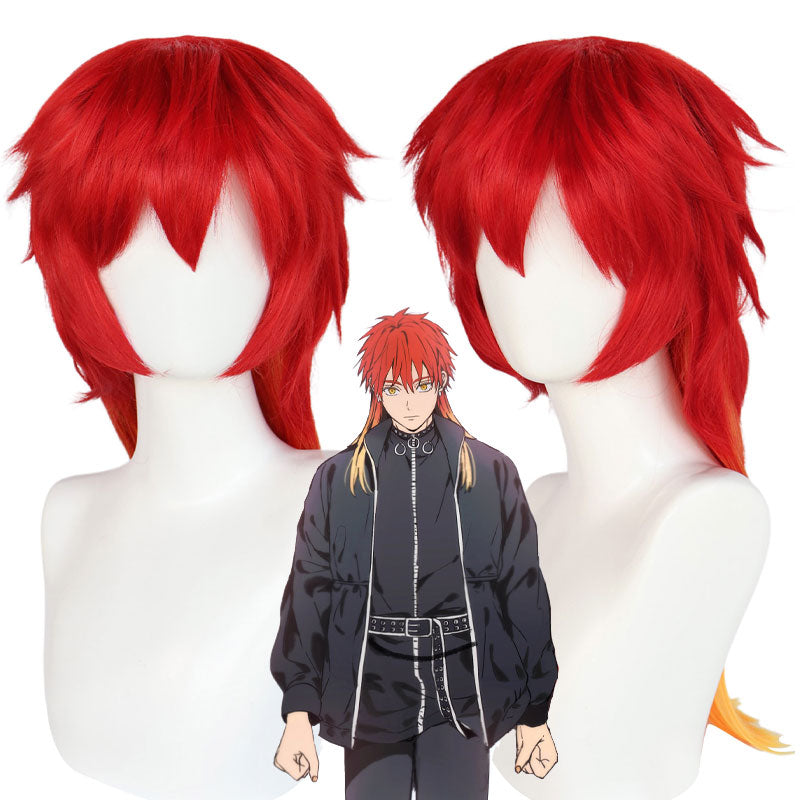Aime Wind Breaker Chika Takiishi Red Yellow Cosplay Wig