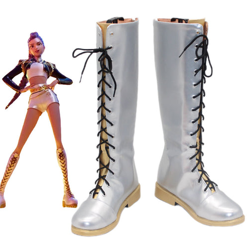 KPop Demon Hunters Rumi Silver Cosplay Shoes