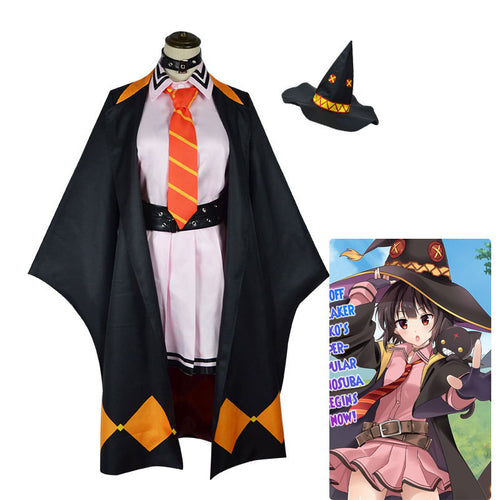 Anime Konosuba: An Explosion on This Wonderful World! Megumin Cosplay Costumes With Hat