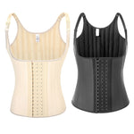Steel-boned Waist Vest With Spaghetti Straps and Glossy Rubber Corset Cosplay Costumes