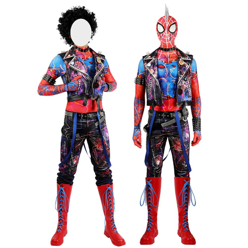 Spider-Man: Across The Spider-Verse Spider-Punk Hobart 'Hobie' Brown Jumpsuit Cosplay Costumes