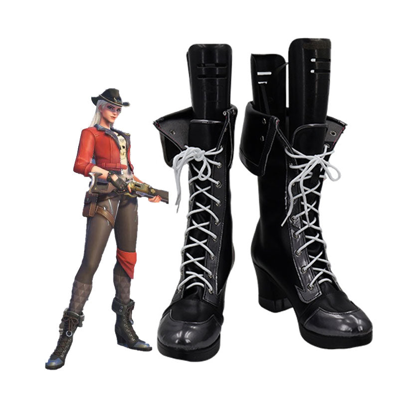 Overwatch Ashe's Deadlock Challenge Cosplay Shoes