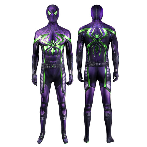 Marvel's Spider-Man Miles Morales Purple Reign Suit Cosplay Costumes