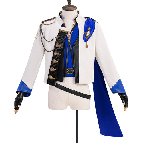 Final Fantasy XIV Seneschal Prince's Attire Dragon Rider Blue Cosplay Costumes