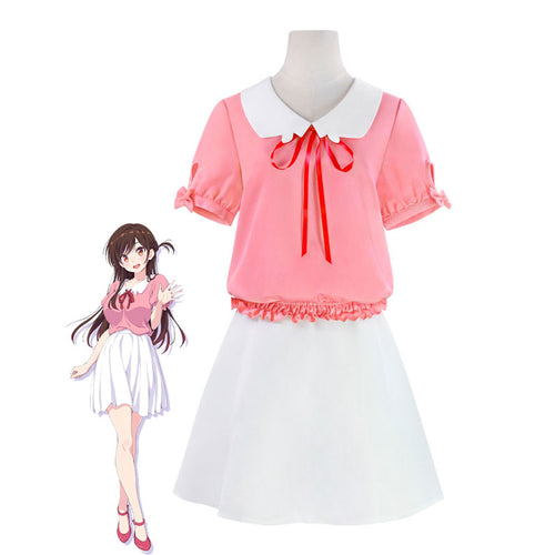 Anime Rent-A-Girlfriend Chizuru Ichinose Pink Outfits Cosplay Costume