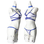 Marvel Rivals Psylocke Blue and White Swimsuit Cosplay Costumes
