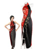 Resident Evil 4 Ada Wong Cheongsam Black Red Cosplay Costumes