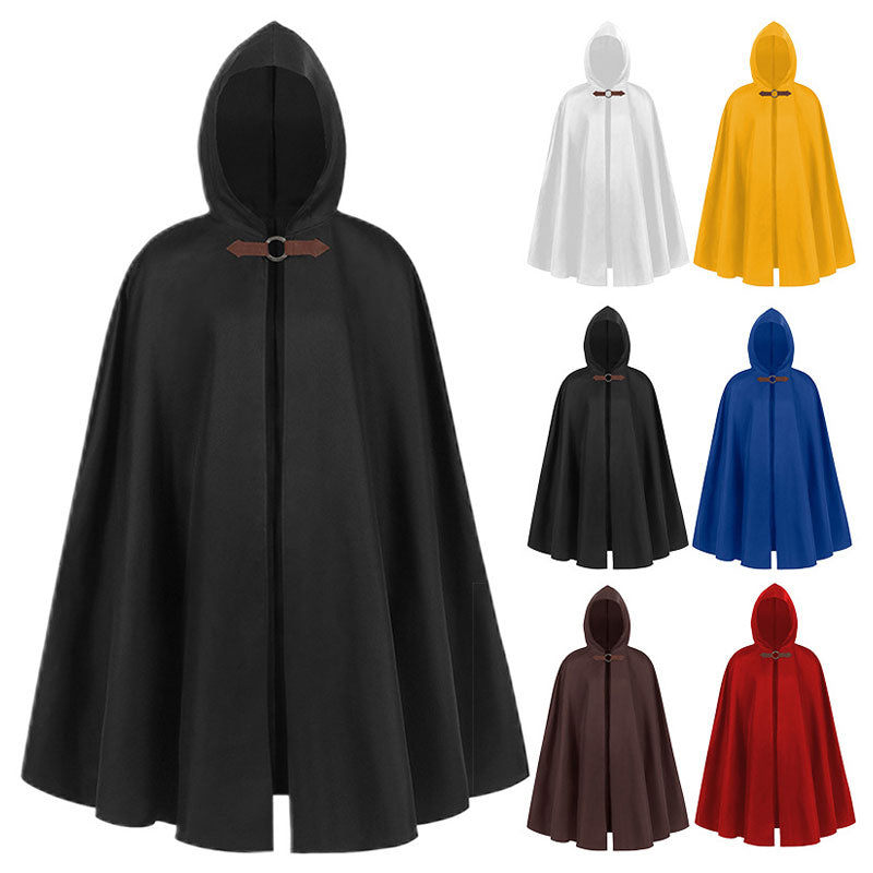 European Medieval Halloween Party Long Hooded Cloak Cosplay Costumes