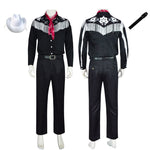 Barbie Movie 2023 Ken Black Cosplay Costumes With Hat