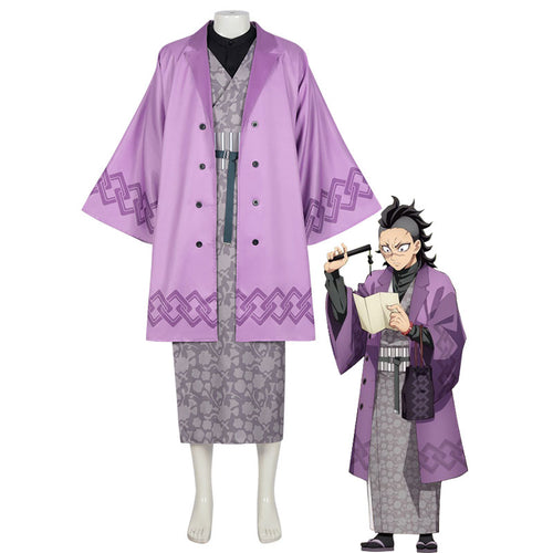 Anime Demon Slayer Kimetsu no Yaiba Genya Shinazugawa Cosplay Costumes