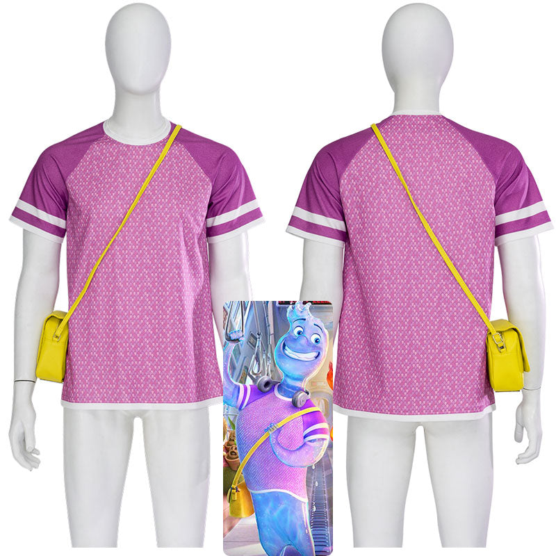 Disney Movie Elemental Wade Shirt Cosplay Costume With Bag Props