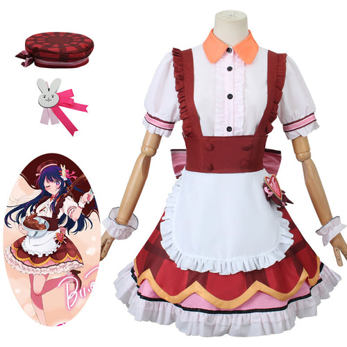 Anime Oshi no Ko Ai Hoshino Chocolate Maid Cosplay Costumes