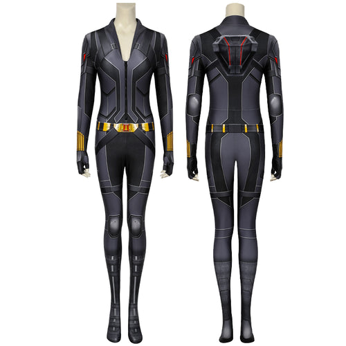 Black Widow Natasha Romanoff Black Jumpsuit Cosplay Costumes
