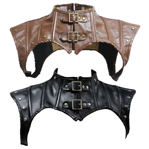 Punk Neck Motorcycle Belt Buckle Retro Body Shaper Cape Halloween Cosplay Costumes