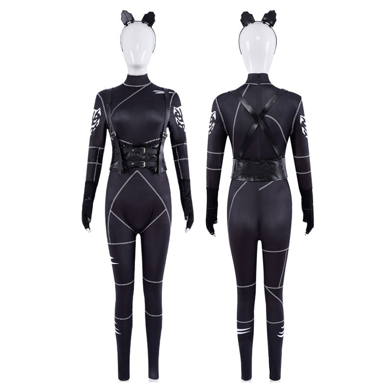 The Addams Family Wednesday Cat Suit Cosplay Costumes