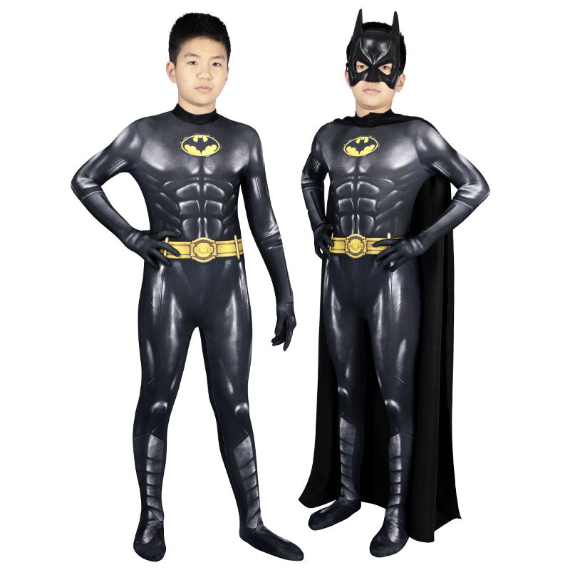 The Flash Batman Bruce Wayne Kids Jumpsuits Cosplay Costume