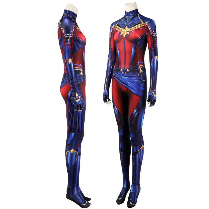 Avengers: Endgame Captain Marvel Carol Danvers Jumpsuit Cosplay Costumes