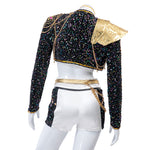 Kpop Demon Hunters Rumi Golden Black Dance Outfit Cosplay Costumes
