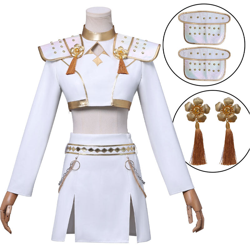 KPop Demon Hunters Zoey White Stage Outfit Cosplay Costume
