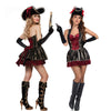Gothic Caribbean Jack Sparrow Female Pirate Halloween Uniform Cosplay Costumes