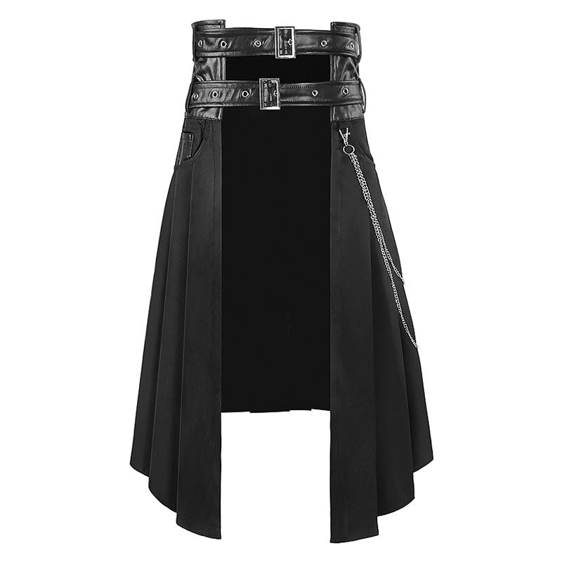 European Style Dark Rock Ash Series Gothic Men's Skirt Halloween Cosplay Costumes