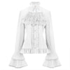 European Steampunk Victorian Women's Pleated Shirt Halloween Cosplay Costumes