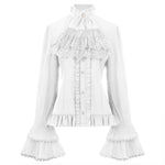 European Steampunk Victorian Women's Pleated Shirt Halloween Cosplay Costumes