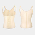 Steel-boned Waist Vest With Spaghetti Straps and Glossy Rubber Corset Cosplay Costumes
