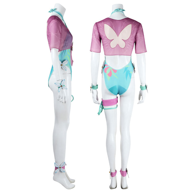 Marvel Rivals Psylocke Breezy Butterfly Cosplay Costumes