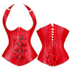 European Palace Gothic Style Outer Wear PU Leather Belly Shaping Garment Corset Cosplay Costumes