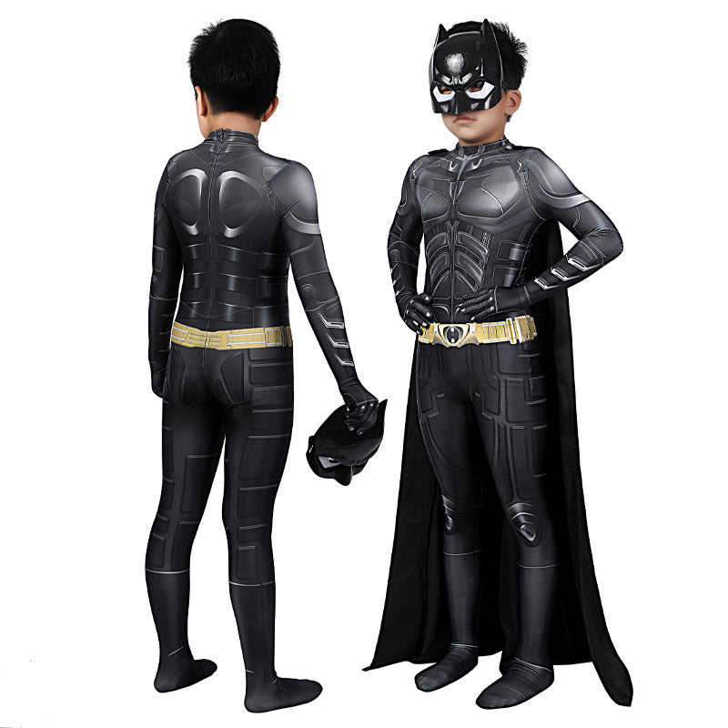 The Batman The Dark Knight Rises Bruce Wayne Kids Jumpsuit Cosplay Costumes