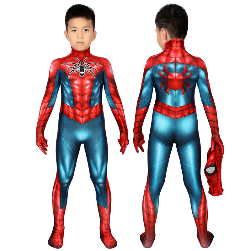 Marvel's Spider-Man Spider Armor MK IV Suit Kids Jumpsuits Cosplay Costume