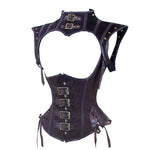 Gothic Rock Steampunk Cape and Corset Halloween Cosplay Costumes