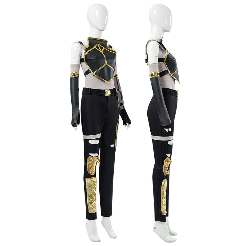 LOL Arcane 2 Vi Combat Suit Cosplay Costumes