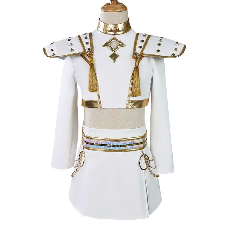 KPop Demon Hunters Zoey Children's White Cosplay Costumes