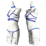Marvel Rivals Psylocke Blue and White Swimsuit Cosplay Costumes