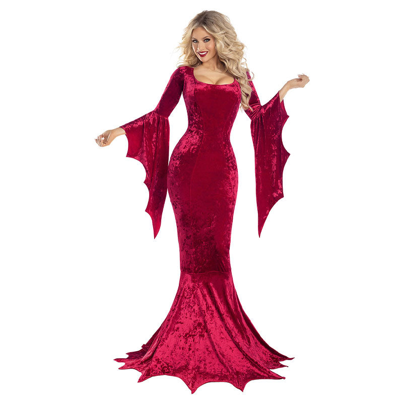 Gothic Witch Ghost Bride Vampire Masquerade Dress Halloween Cosplay Costumes