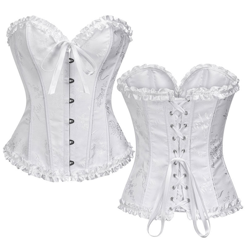 European Style Palace Sexy Bone Straps With Lace Corset Halloween Cosplay Costumes